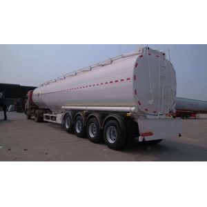 4 Axles Steel Petroleum Oil Tank Trailer High Bearing Capacity