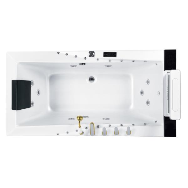 Drainer Bathroom Jacuzzi Tub 1950x1300x780mm Freestanding Hot Tub