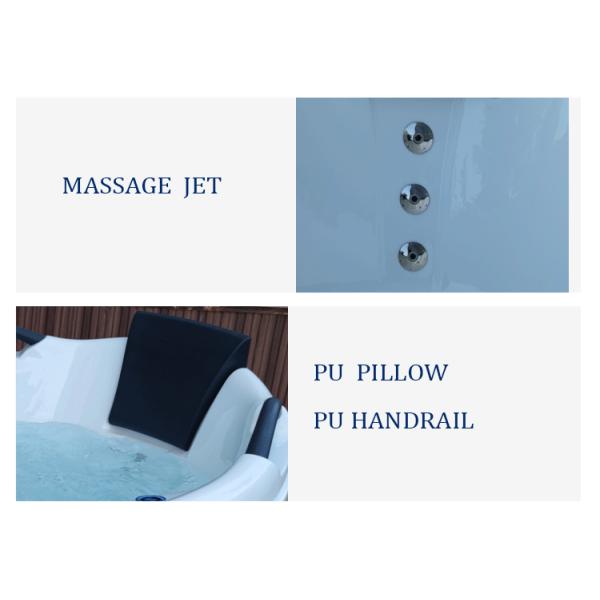Freestanding 60 Inch Air Jet Bathtubs Whirlpool 1560x800mm Radio Function