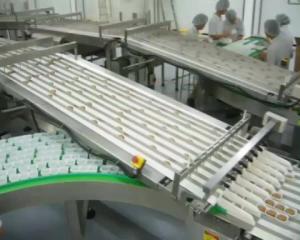 High Speed Biscuit Packing Line Food On Flat Automatic Biscuit Tray Packing Machine