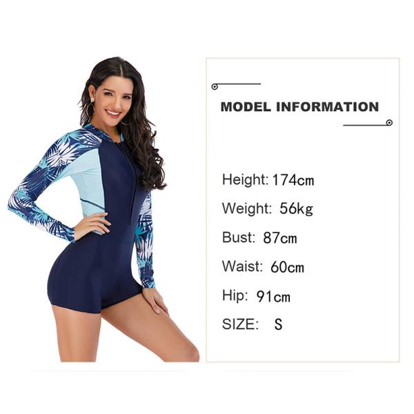 Rash guards Womens 1 Piece Swimsuits Breathable Long Sleeve Surf Bathing Suit