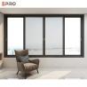 Small Brown 6063 T5 Aluminum Sliding Windows Model In House Sound Panel Glass Windows for sale