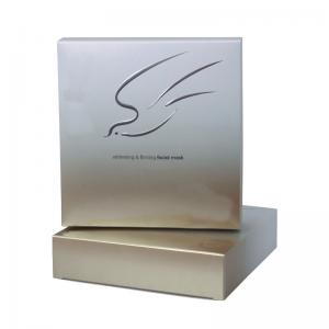 China custom luxury paper mache silver boxes manufacturer for facial mask on sale