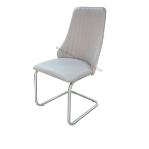 Polyurethane PU Upholstered Stainless Dining Chair Livingroom Chair Leisure