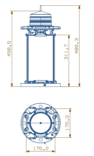 IP68 Solar Navigation Lights Lantern With Lithium Iron Phosphate Battery and LED Light Source for Marine Safety