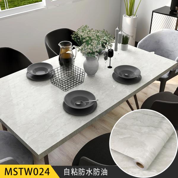 Modern Design Style Marble PVC Film Self Adhesive Wallpaper for Oil Proof Kitchen Counter Top Sticker