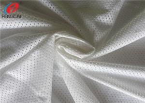 China White Colour Breathable Sports Mesh Fabric For Track Suit Polyester Mesh Fabric on sale