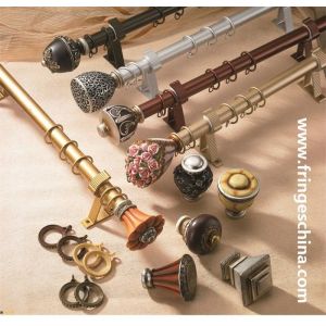 China Hot selling delicate aluminum curtain rod pipe resin curtain finials on sale