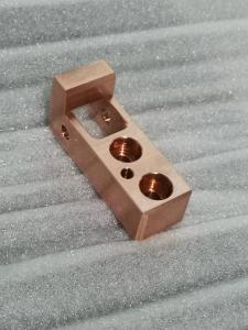 China Red Bracket Sleeve Cover CNC Copper Parts , Cell Bronze Milling Brass Turning Parts on sale