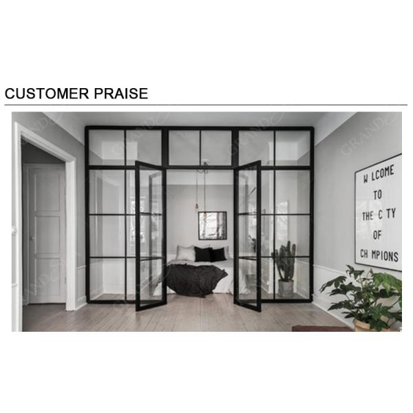 Good Sealing Performance Thermal Insulated Aluminum Swing Glass Door Hinged Single Double Doors French Style Front Casement Door