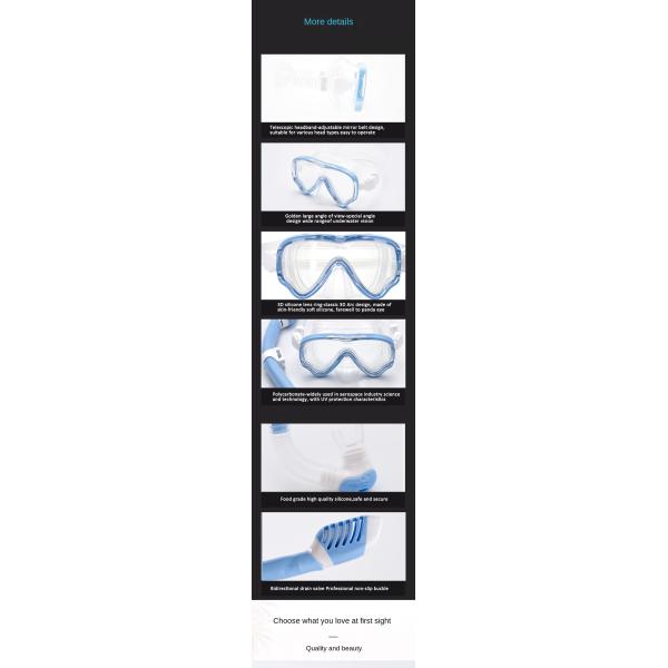 Foggless Dry Snorkeling Diving Mask Anti Fog Snorkel Mask 15*4.8*7cm