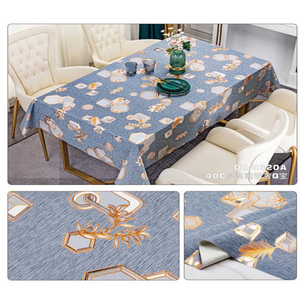 137cm*20m Waterproof Blue Golden Dining Wedding Nonwoven Waterproof Table Cloth Cover