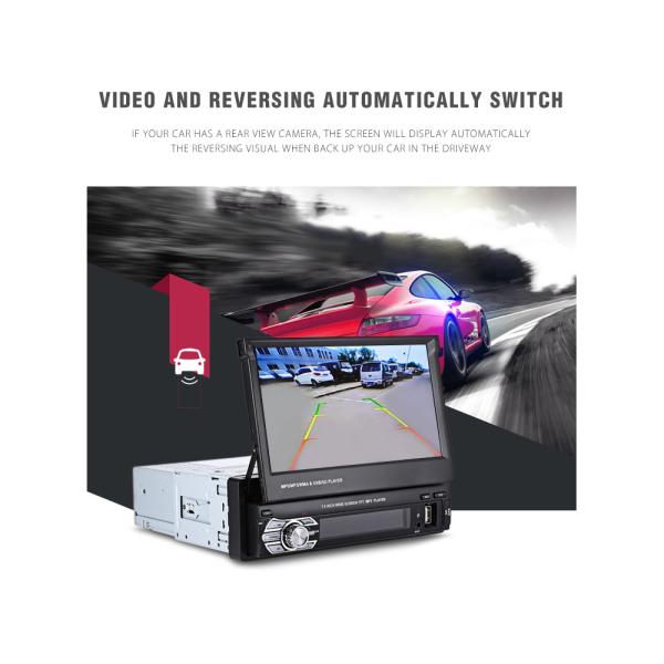 7 Inch Retractable Android Car Radio 1 Din FM AM USB Bluetooth Car Multimedia System With Gps