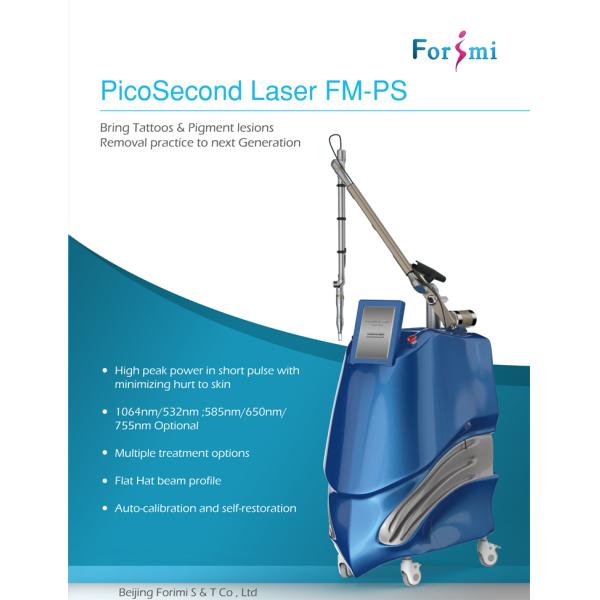 Optional 650 580 755 Picosecond Nd Yag Laser Enlighten Pico Laser For Tattoo Removal