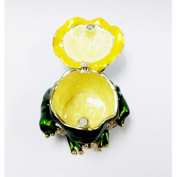 Hot sale frog shape jewelry box custom frog jewelry metal box
