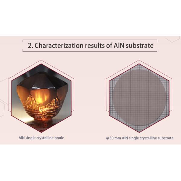 30mm Dia AlN Single Crystal Semiconductor Substrate