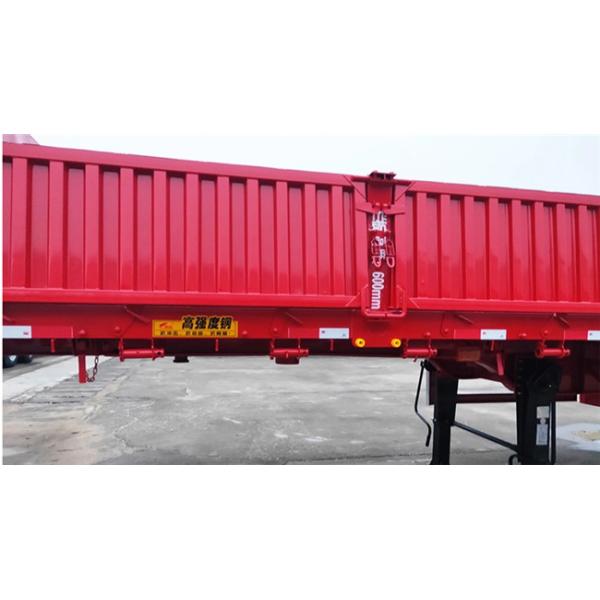 40ft Side Wall Heavy Duty Semi Trailers 3/4 Axles , Mini Enclosed Cargo Dump Truck