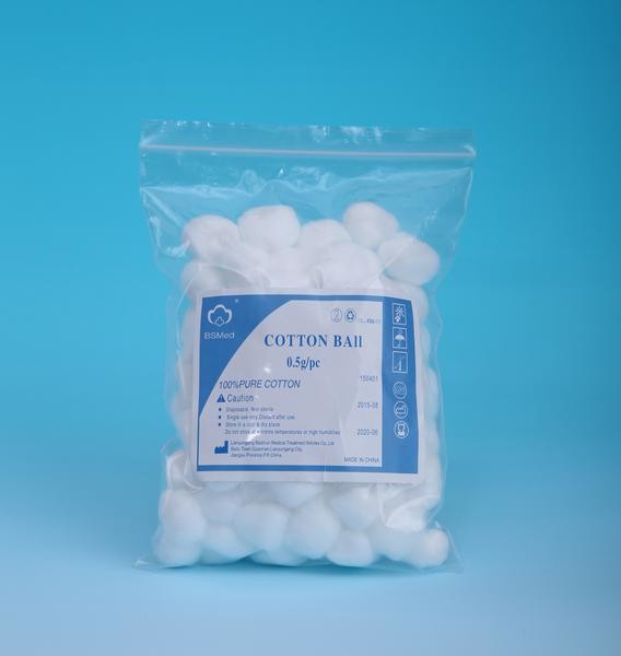 Customize 100% Pure Cotton Disposable Surgical Medical 0.5g Cotton Ball Sterile Cotton Balls