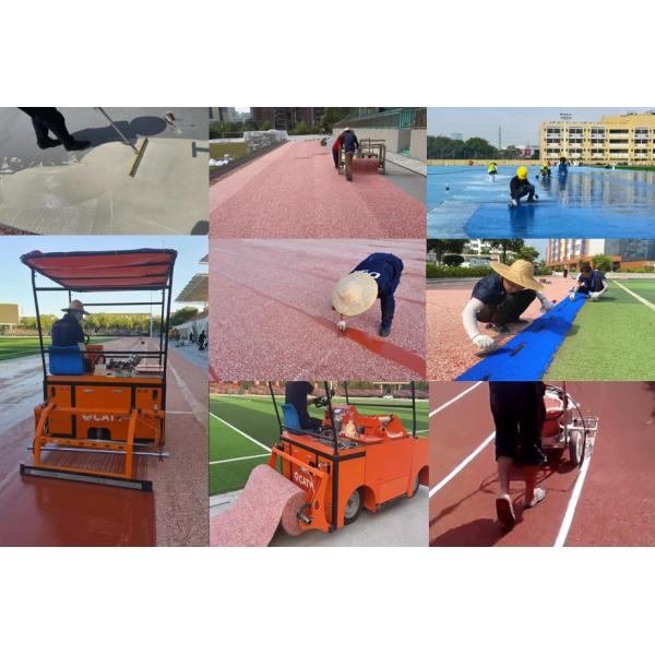 All-Weather Athletic Running Track By Recycled EPDM SBR Granules Materials With Iaaf TUV Certificate For Sports Fields