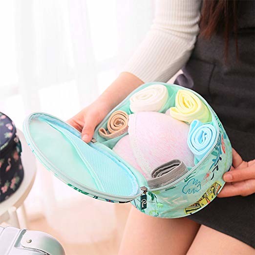 Round Design Undergarment Travel Bag / Travel Lingerie Organiser Lightweight