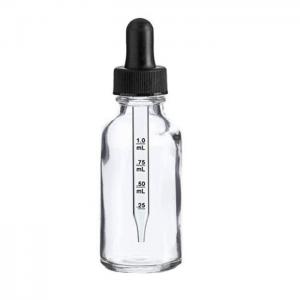 China 30ml Transparent Clear Glass Dropper Bottle Glass Tincture Bottles on sale