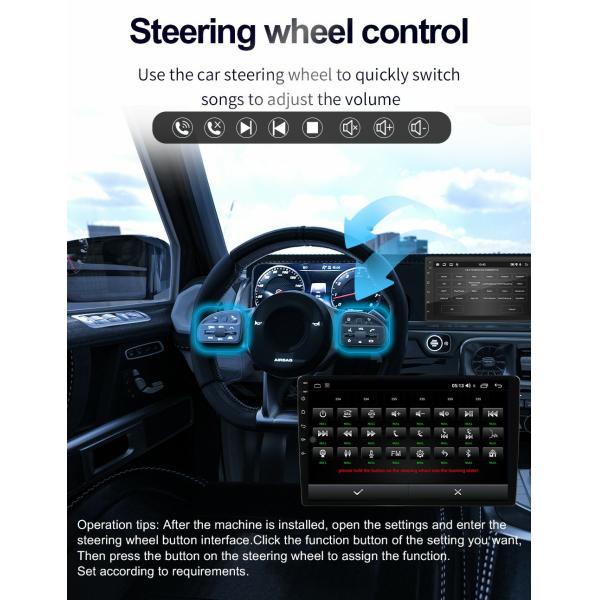 10.1" 2 Din Android Car Stereo Radio with Carplay Android Auto GPS Wifi BT FM RDS Hifi Audio For Universal Car Fitment