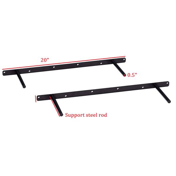 White Heavy Duty Steel Hidden Mantel Hardware for Long Floating Shelf and Mantel Support