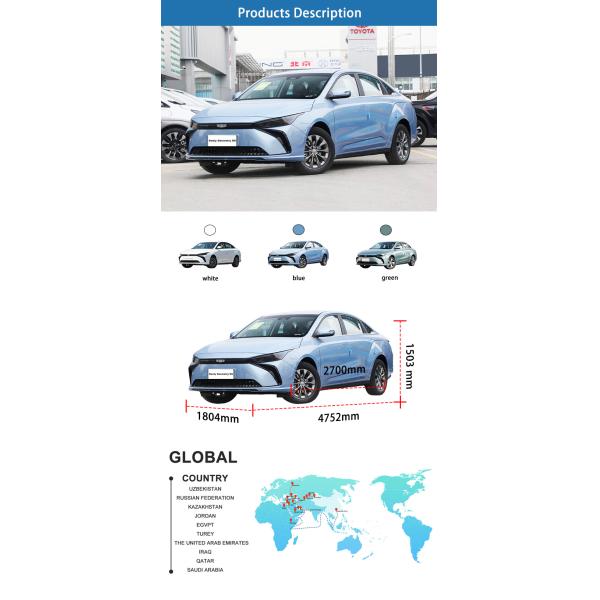 Geely G6 Sedan High Speed Mini Electric Car 480KM New Energy Vehicles