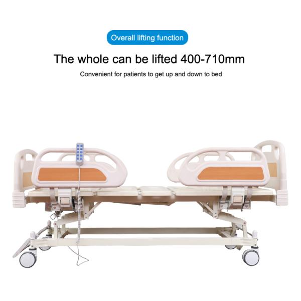 Electric Remote Control Medical Hospital Patient Beds Rustproof Anti Slipping ODM hospital electric bed