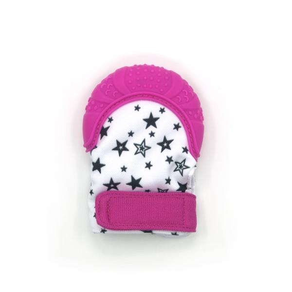 Multiple Textures Silicone OEM Anti Scratch Teething Mittens For Babies