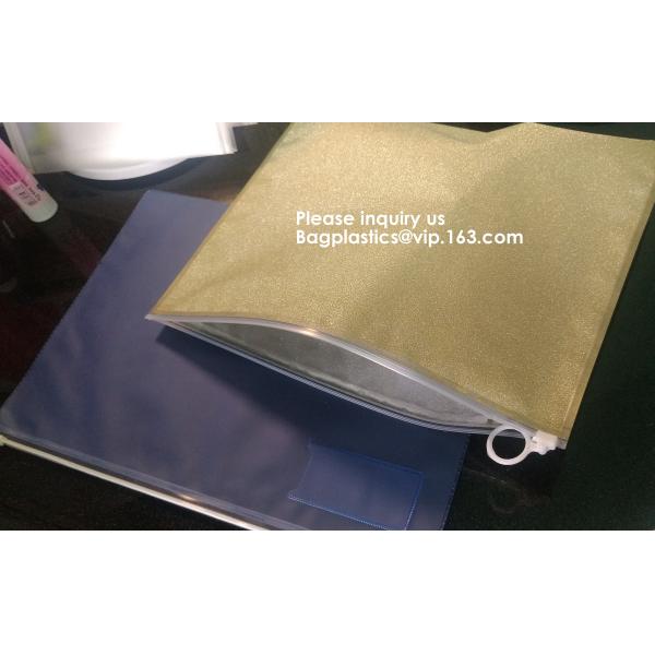 Waterproof Clear Plastic File Document File Bag For Bill Invoice Note File,Zip Plastic EVA Bags Blank Packaging Pouch