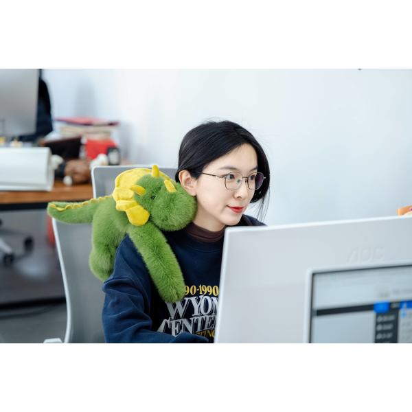 Low MOQ Green Dinosaur Stuffed Animals Toys Custom Soft Plush Factory