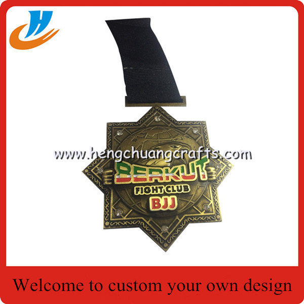 Old challenge medals/Antique metal medals customized,award ribbon medals wholesale