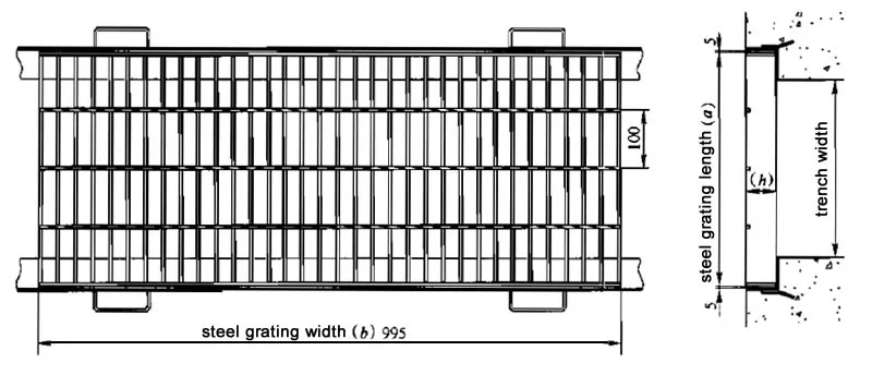 Tech-Shine Grating Steel Bar Grating Trench Covers Drain Covers