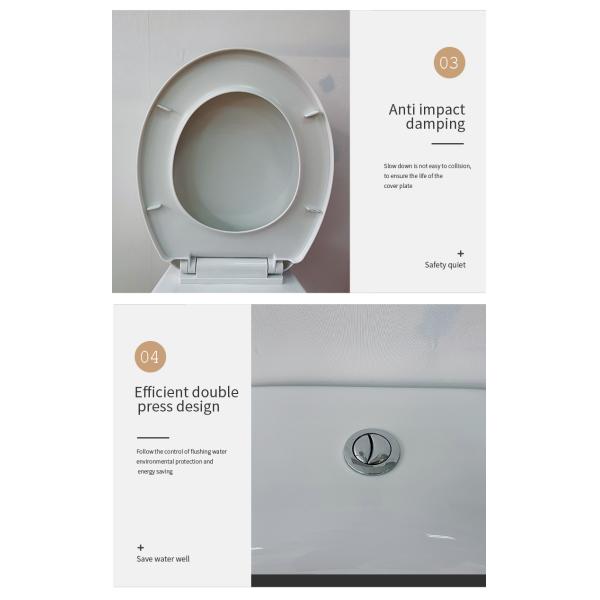 Double Flush 3L / 6L P Trap Commode Ceramics 180mm Tow Piece Toilet