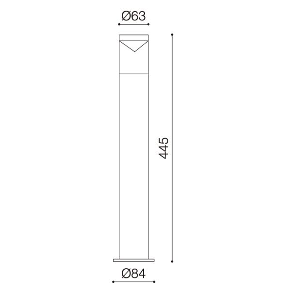MR16 GU10 Bollard Light , IP65 Decorative Lawn Lights AC220V-240V
