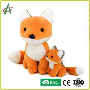 China Polyester Stuffing Furry Plush Mini Fox Stuffed Animal 3 10in on sale