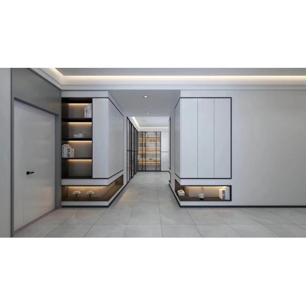 White PET modern kitchen cabinet