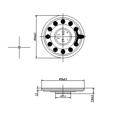 Small Round Thin Raw Subwoofer 3W 8 Ohm Black Door Bell Ringing Music Player Audio Driver