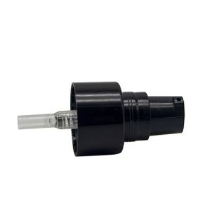 Bamboo Airless Cosmetic 24-410 Amber Bottle Glass Pump