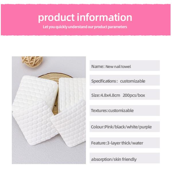 OEM ODM Nail Polish Remover Cotton Pads Lint Free Nail Cotton Pads
