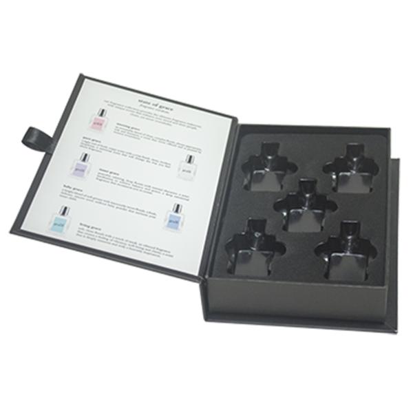 Recycled Materials Perfume Packaging Box Black Matte Detachable Lid