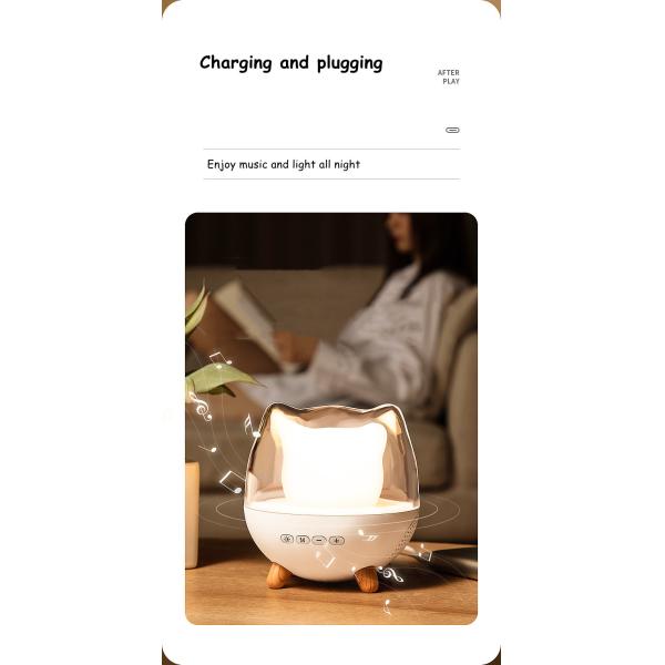 Creative Cute Cat Sleeping Night Light Wireless Speaker Colorful Atmosphere Light Home Decoration Music Night light For