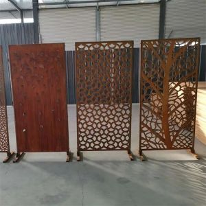 Cheap Customized Garden Laser Cut Metal Fence Board Corten Steel Decorative Screen wholesale