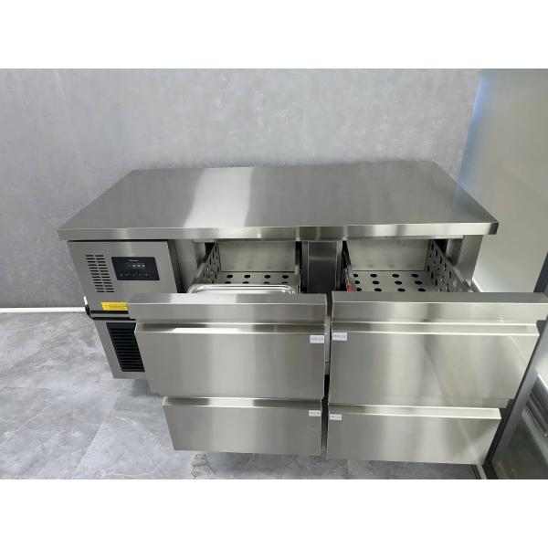 Commercial Stainless Steel Drawer Refrigerator With 4 Drawers Single-Temperature and Imported Slideway