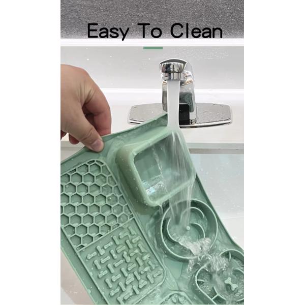 All in One Dog Lick Mats Rectangle Dog Slow Feeder Mat Eco Friendly With Suction Cups