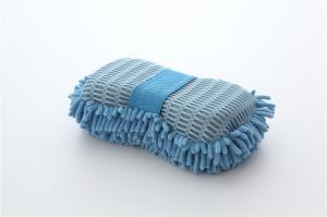 Cheap Blue color microfiber chenille car cleaning, house cleaning sponge applicator pad wholesale