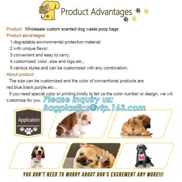 Nappy Baby Disposable Diaper Sacks, Degradable scented disposable baby diaper sack, green tie handle baby diaper sack