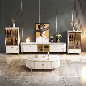 Cheap Marble TV Cabinet Combination Cabrini Slate Coffee Table wholesale