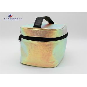 Cheap Flashing Gold Leather Cosmetic Bag Eye Catching Customized Lady Handbag wholesale